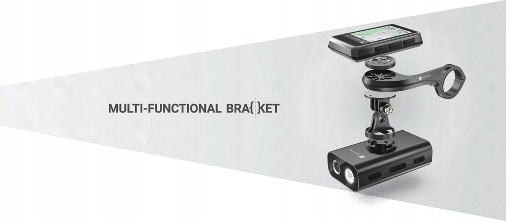 NAVITEL FLOW DL800 4K HDR GPS dviračio vaizdo registratorius su 430lm dviračio žibintu