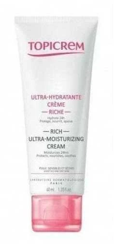 Topicrem HYDRA+ Moisturizing Radiance Mask drėkinamoji veido kaukė jautriai odai, 50 ml