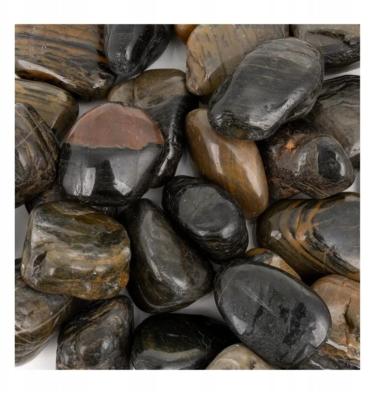NB Minerals Poliruoti akmenys Tiger II 30-50 mm akvariumui terariumui 5kg/PAKUOTĖ