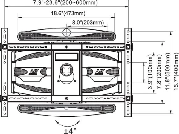 TV laikiklis NB P6 40-80"