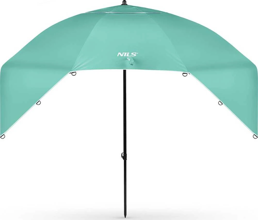 NC17114 paplūdimio skėtis ir užuovėja 2in1 XXL 240 cm žalia NILS