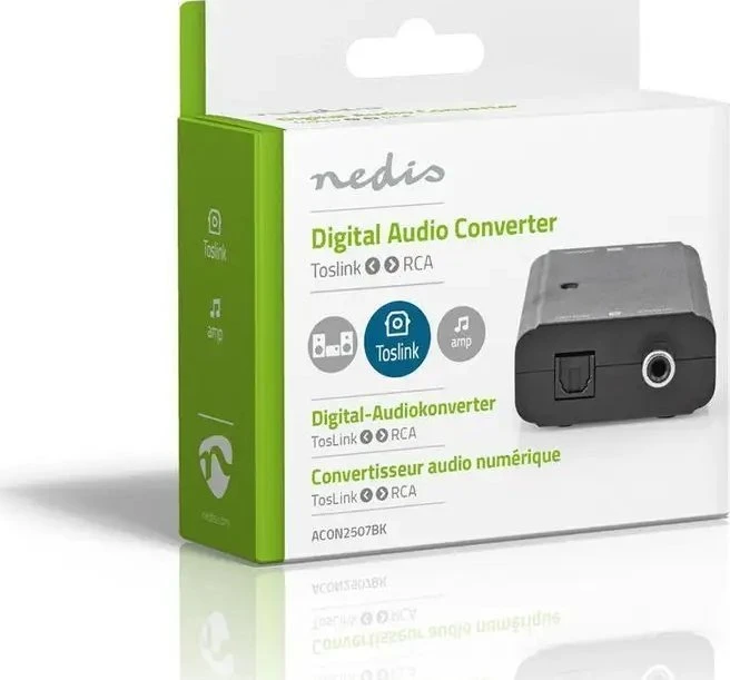 Nedis ACON2507BK garso failų keitiklis Juoda
