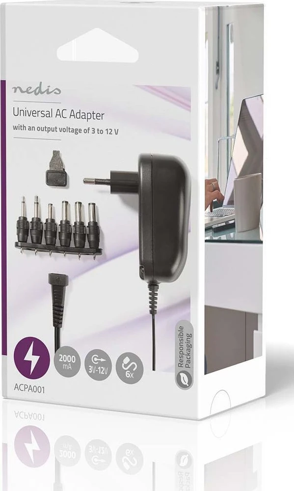 Nedis ACPA001 adapterio pakuotė su priedais