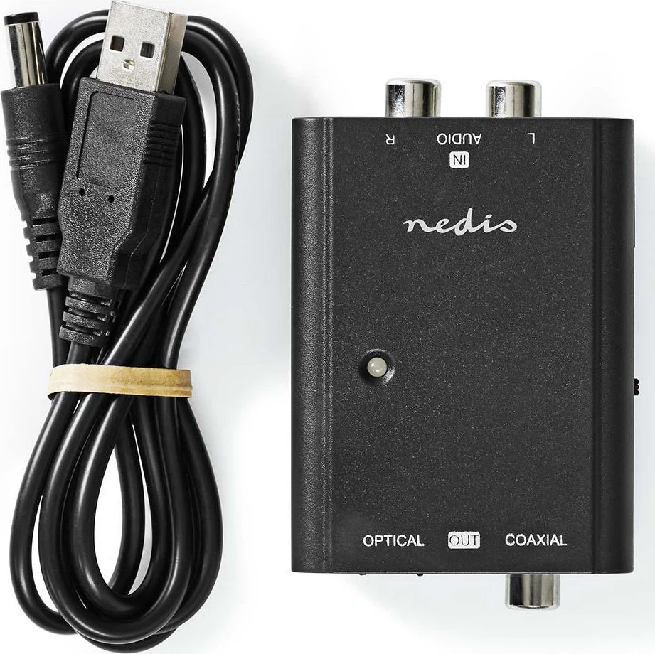 Nedis AV adapteris Nedis ACON2508BK garso failų keitiklis Juodas