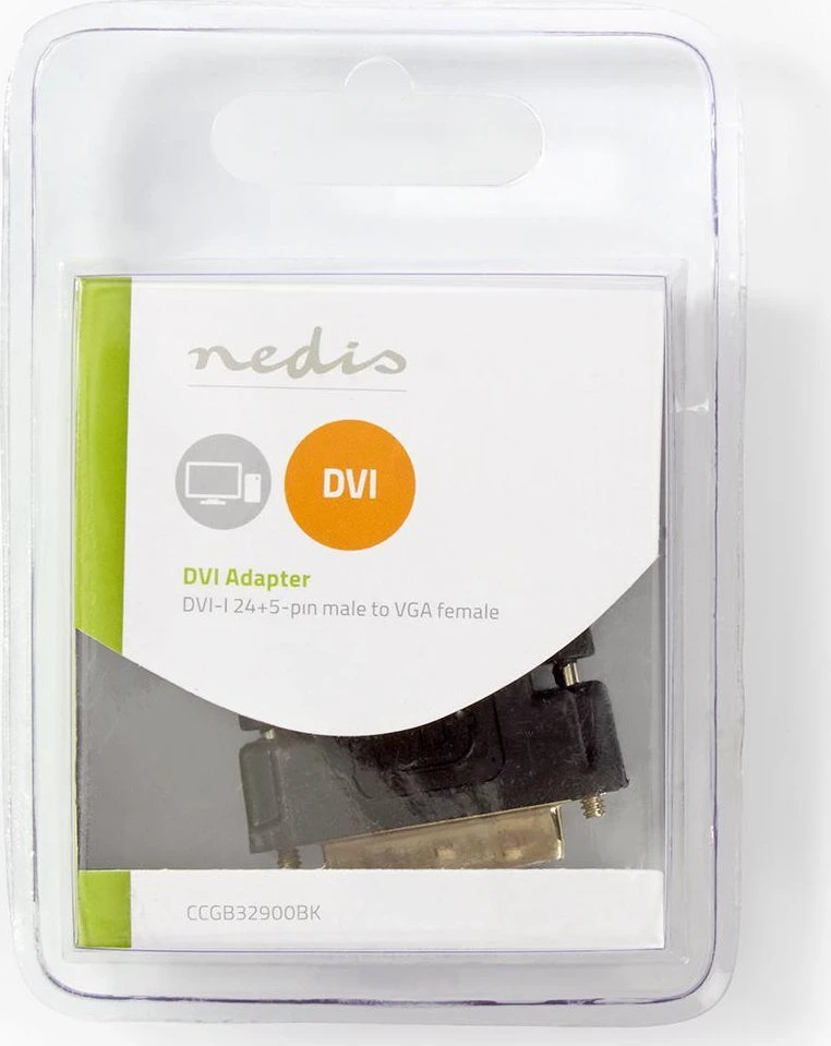DVI-I 24+5 į VGA adapteris pakuotėje