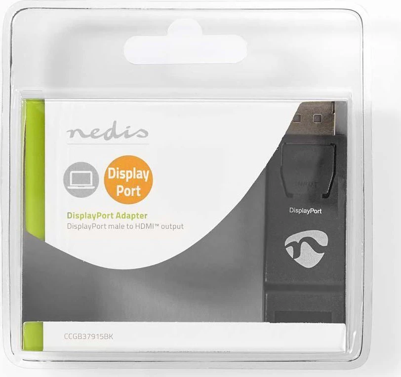 Nedis AV adapteris Nedis CCGB37915BK lyties / kabelio keitiklis HDMI A tipo (standartinis) DisplayPort juodas