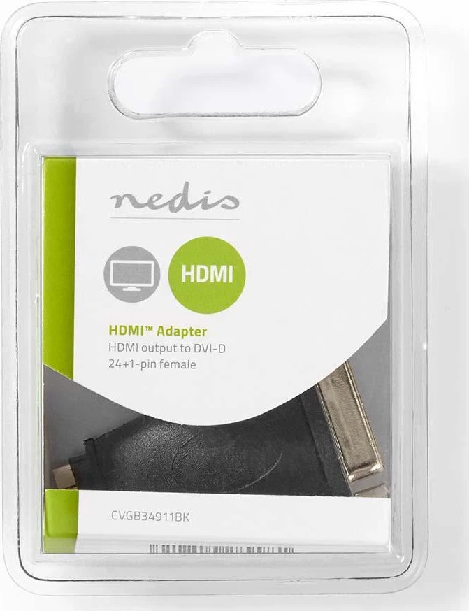 Nedis AV Adapteris Nedis CVGB34911BK Lyties keitiklis / Kabeliai HDMI Type A (Standartinis) DVI-D Juoda, auksinė