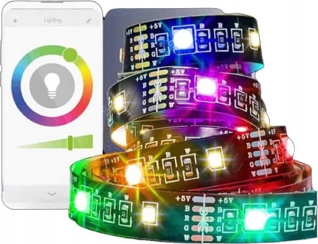 Nedis „Smartlife“ visos spalvos LED juostelė – „Bluetooth“, RGB, šiltai balta, 2000 mm, IP20, 2700K