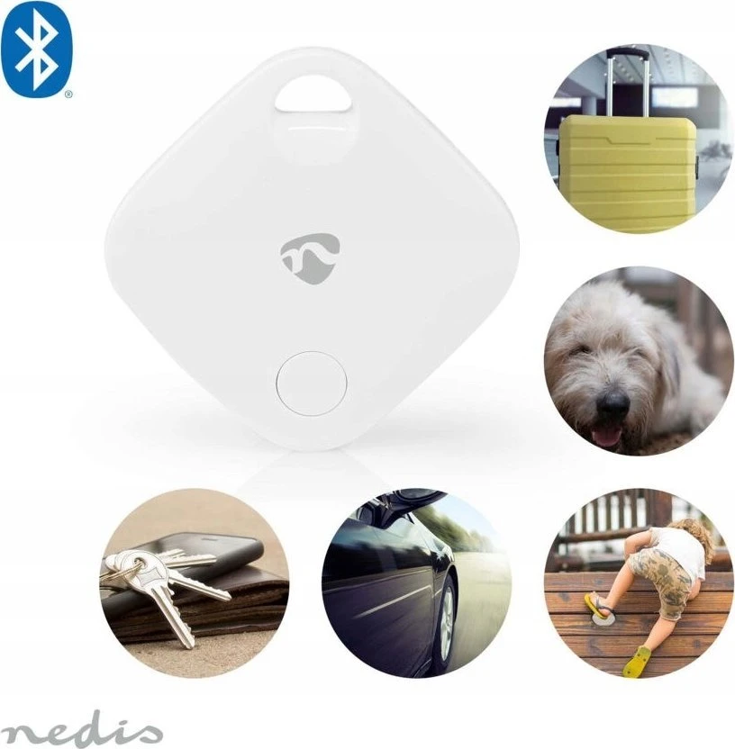 Nedis BTTAG10WT GPS lokatorius Baltas paieškos sistema