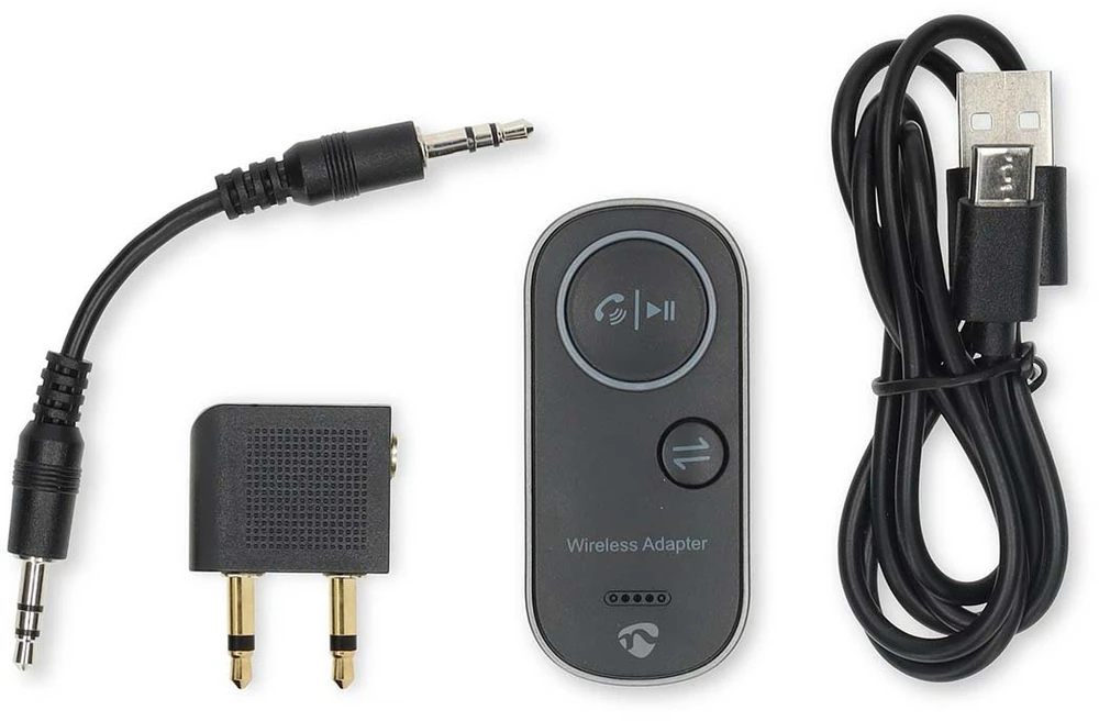 „Nedis BTTC2500BK“ „Bluetooth“ muzikos imtuvas, 8 m, sidabrinis, juodas