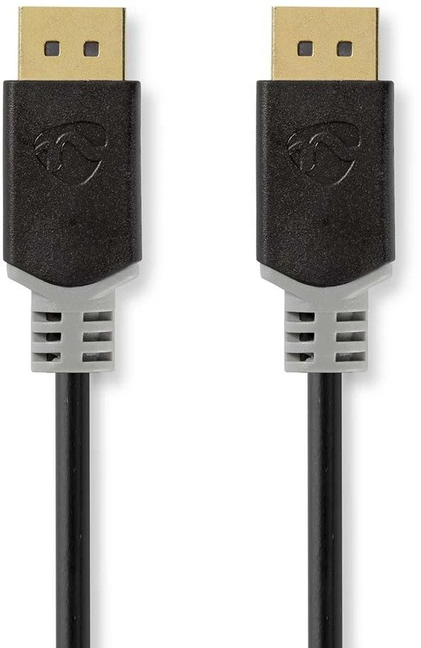 Nedis Displayport Cable | DisplayPort jungtis | DisplayPort jungtis | 8K@60Hz | Paauksuotas | 3,00m | apvalus | PVC | Antracitas / Pilka | Pakavimas su Si