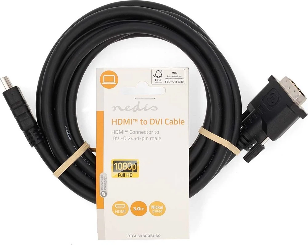 HDMI į DVI-D laidas, 3m