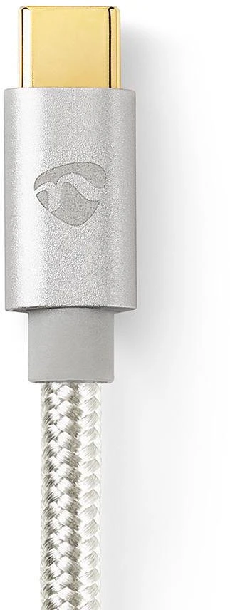 Nedis USB laidas | USB 3.2 Gen 1 | USB-C™ jungtis | | 4K@60Hz | 5 Gbps | Paauksuotas | 1,00 m | apvalus | Pintas / nailonas | Aliuminis | Pakavimas su Si