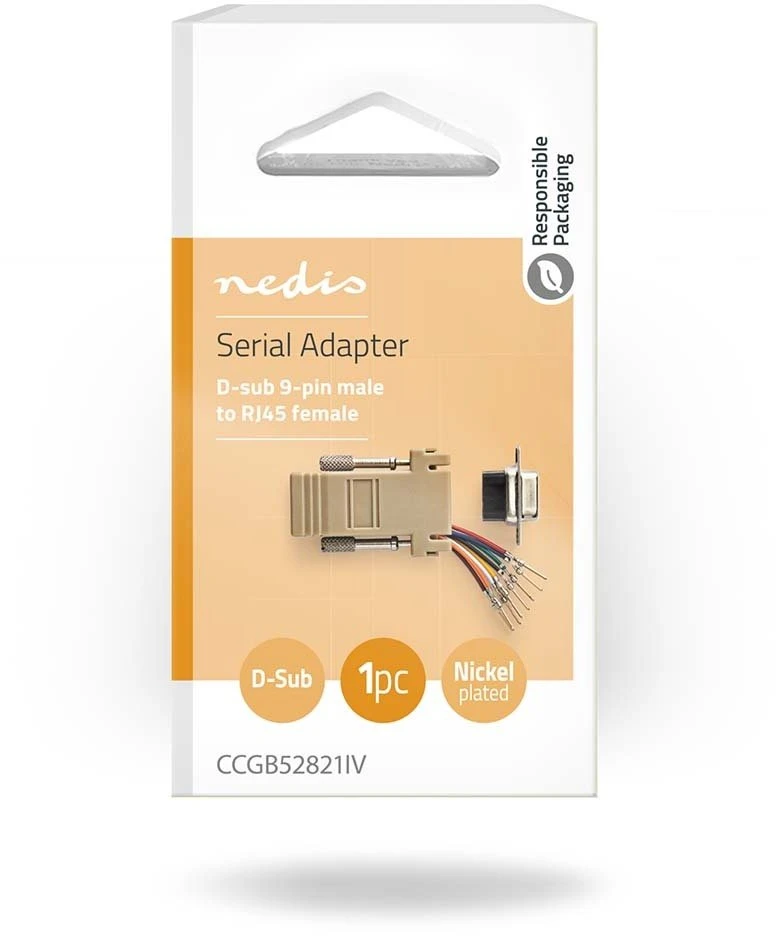 Nedis dramblio kaulo spalvos DB-9 RJ-45 lygiagretusis kabelis
