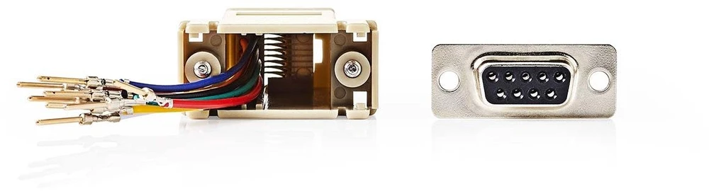 Nedis dramblio kaulo spalvos DB-9 RJ-45 lygiagretusis kabelis