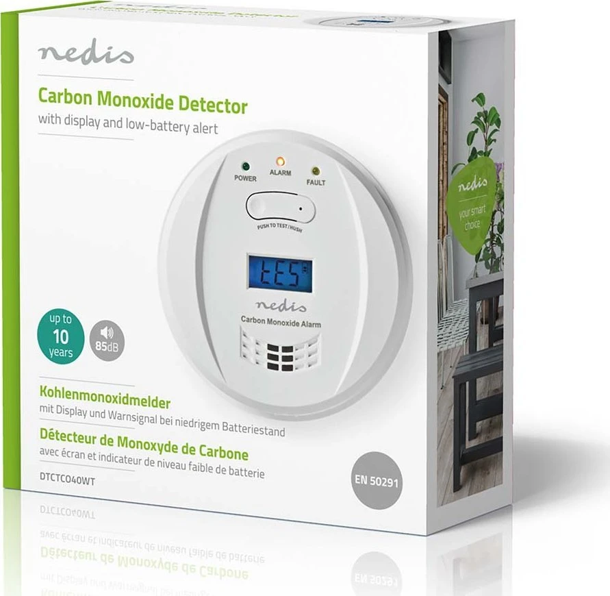 Nedis DTCTCO40WT detektor gazu Tlenek Węglu (CO)