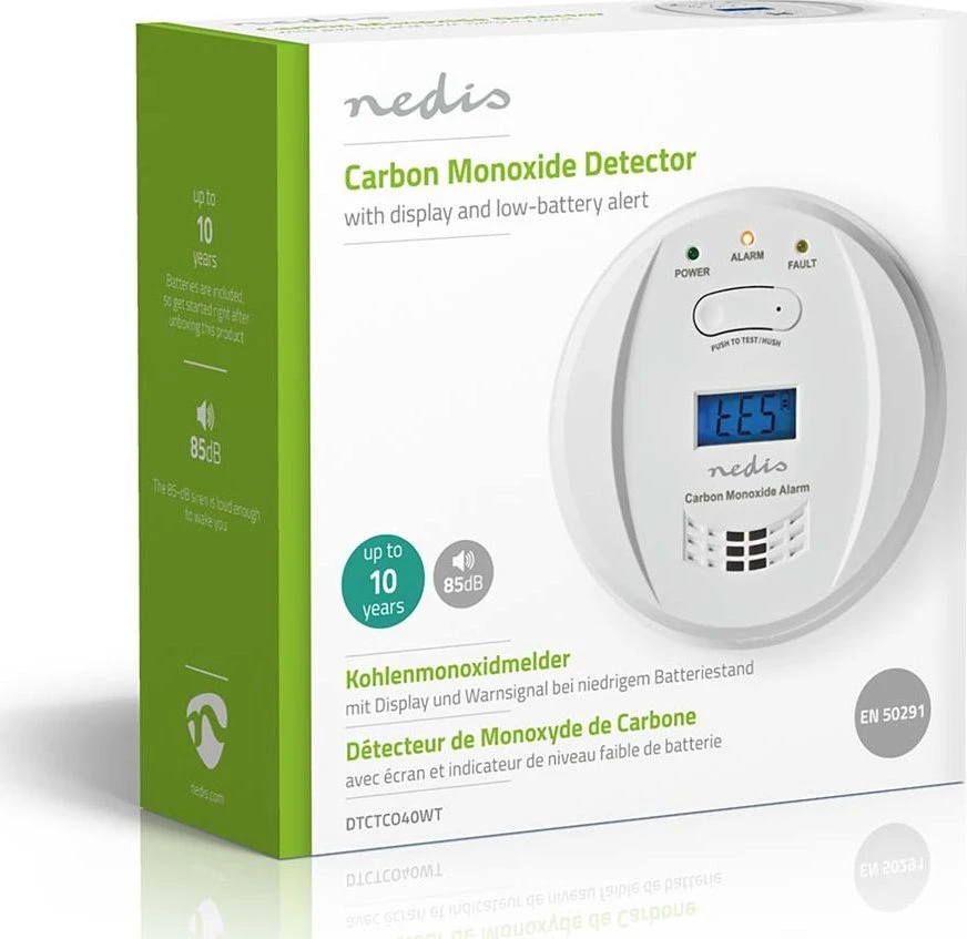 Nedis DTCTCO40WT detektor gazu Tlenek Węglu (CO)