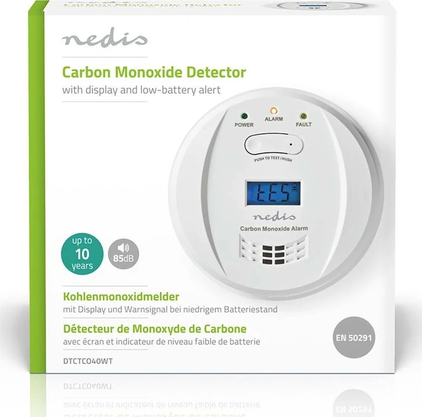 Nedis DTCTCO40WT detektor gazu Tlenek Węglu (CO)