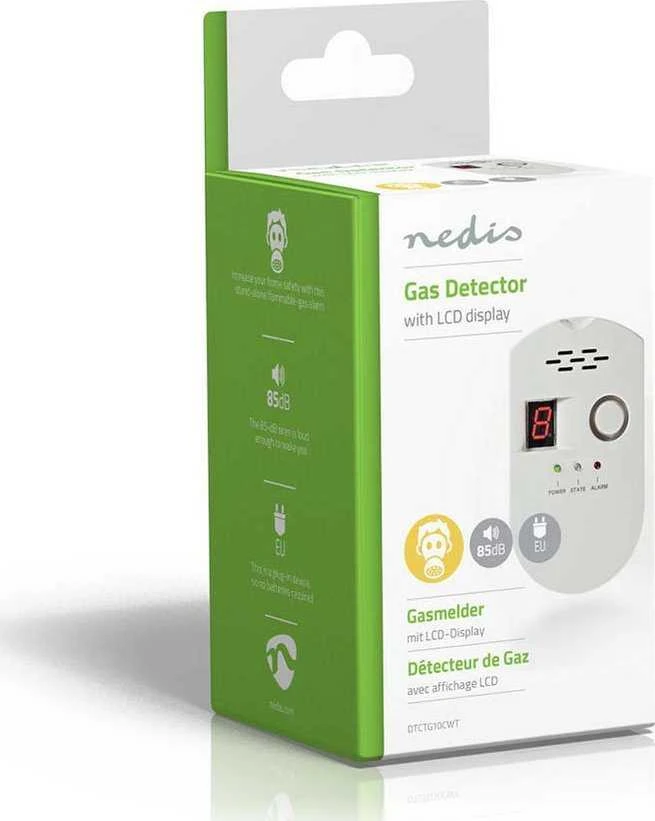 „Nedis“ įjungiamas dujų detektorius