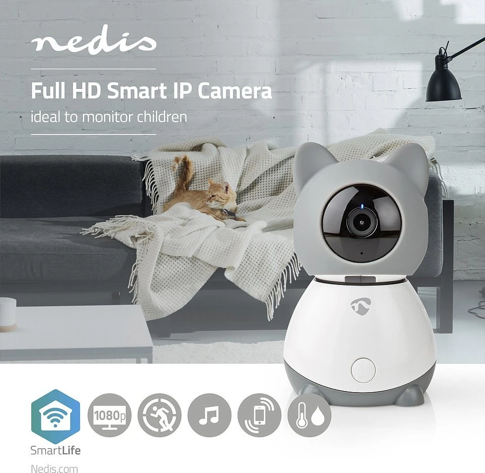 „Nedis WiFi“ išmanioji IP kamera (WIFICI30CGY)