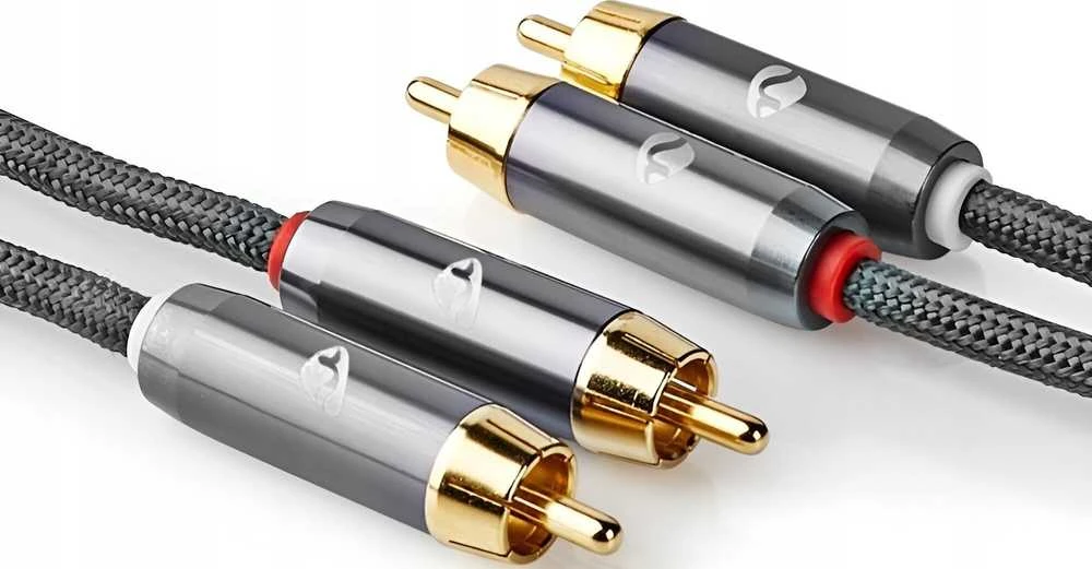 Nedis RCA garso laidas su auksuotomis jungtimis