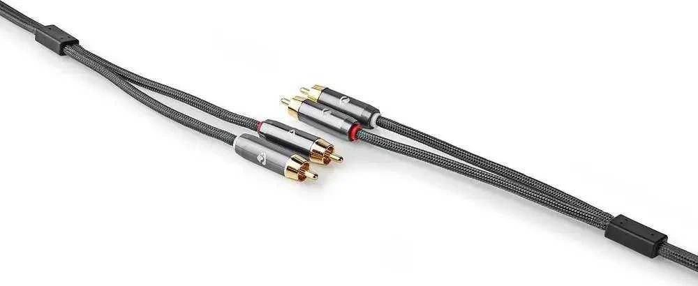 Kabelis Nedis RCA (Cinch) x2 - RCA (Cinch) x2 5m juoda (CATB24200GY50)