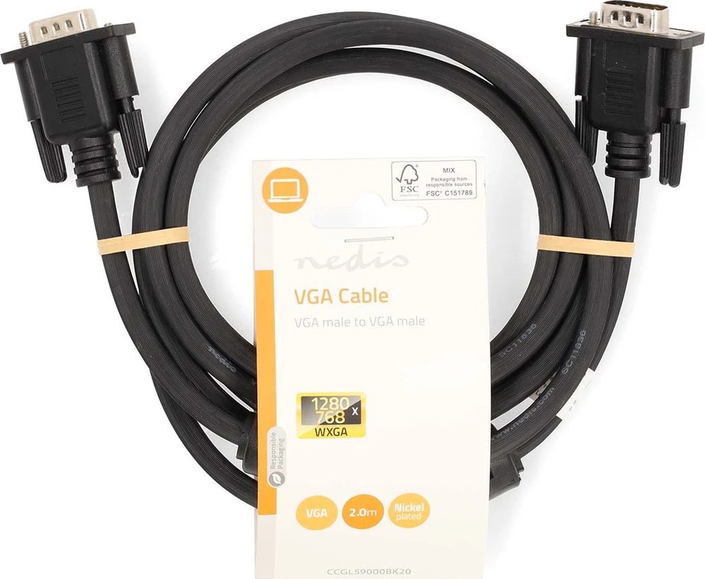 Nedis VGA laidas 2m su pakuote