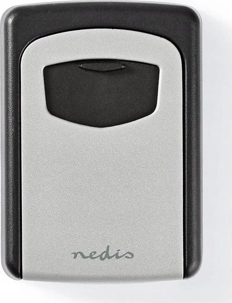 Nedis KEYCC01GY sejf Sejf ścienny Aliuminio Juodas, Sidabrinė