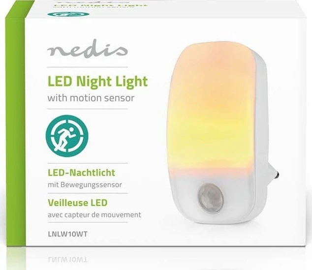 Nedis laiptinės šviestuvas Nedis LNLW10WT orientacinis apšvietimas Balta Šiltai balta LED lemputė