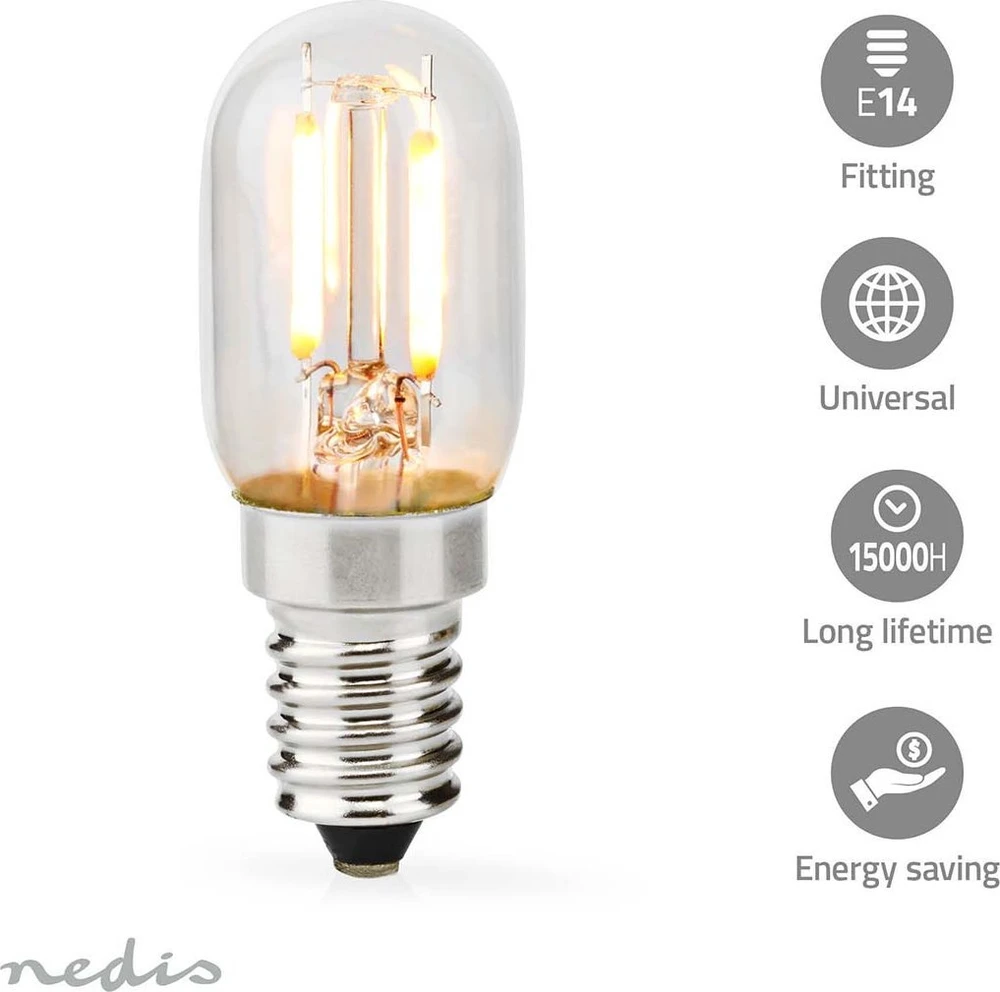 Nedis LBCHE14T25 LED lempa Balta 2700 K 2 W E14