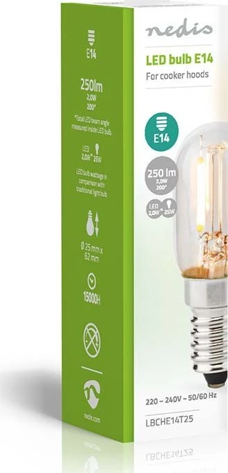 Nedis LBCHE14T25 LED lempa Balta 2700 K 2 W E14
