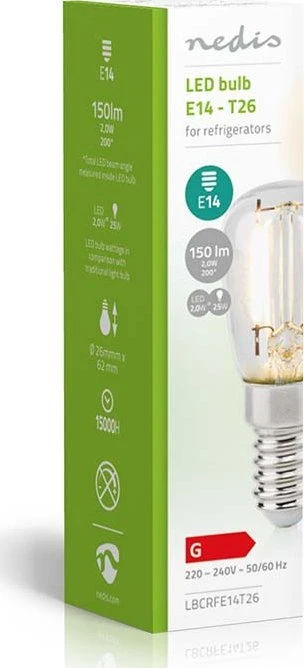 Nedis LBCRFE14T26 LED lempa Balta 2700 K 2 W E14 G