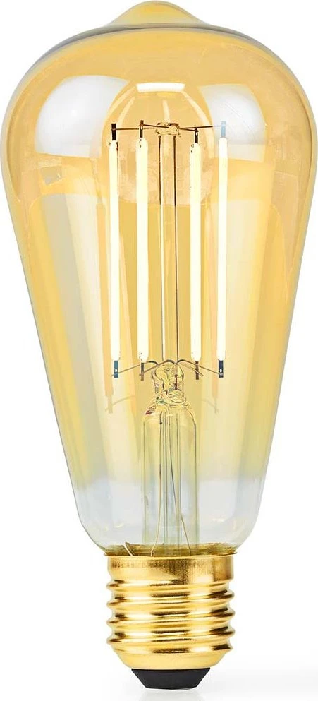 Nedis LBDE27ST64GD1 LED lempa Labai šilta šviesa, Šiltai balta 2100 K 4.9 W E27 F