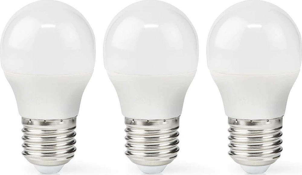 Nedis LBE27G452P3 LED lempa Šiltai balta 2700 K 4,9 W E27 F