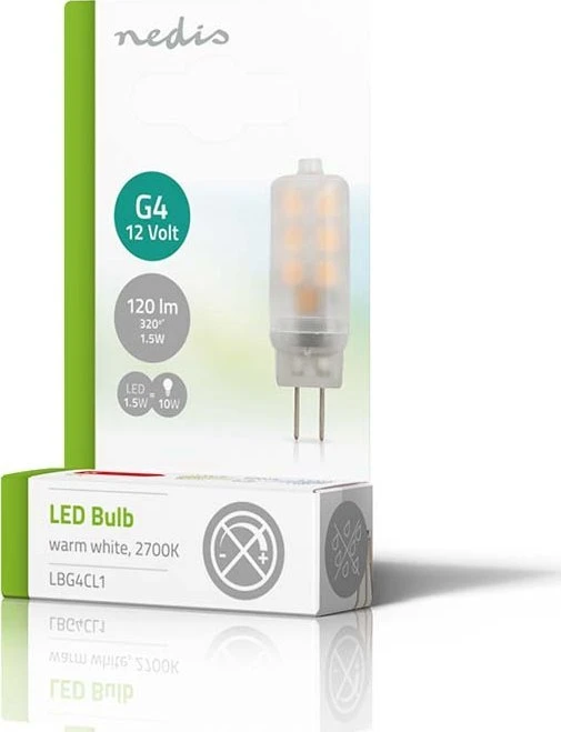 Nedis LBG4CL1 LED lempa Šiltai balta 2700 K 1,5 W G4 G