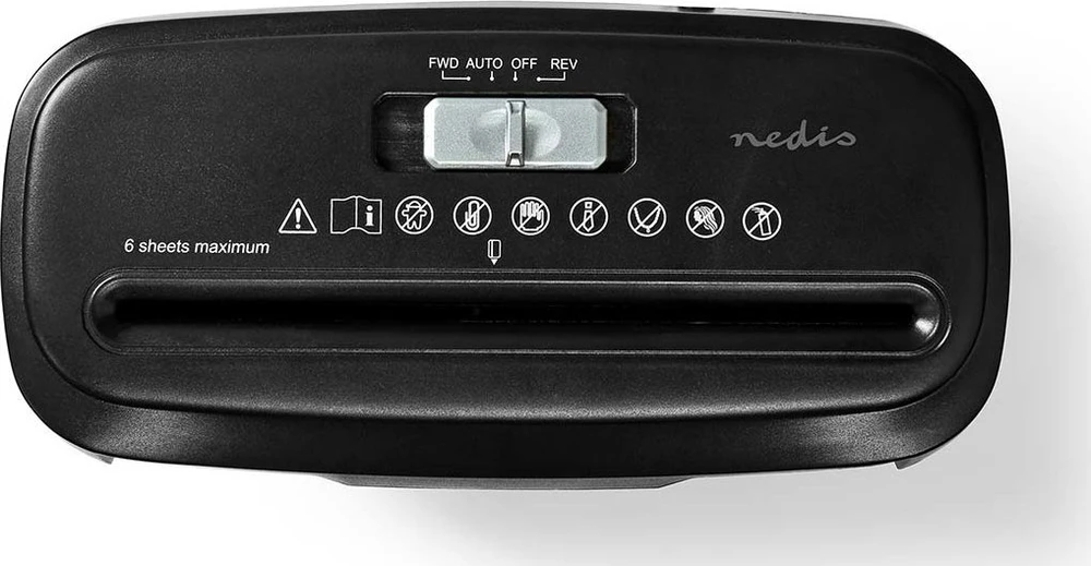 NEI Nedis PASH112BKA4 dokumentų naikiklis Smulkinimas juostelėmis 22 cm Juoda