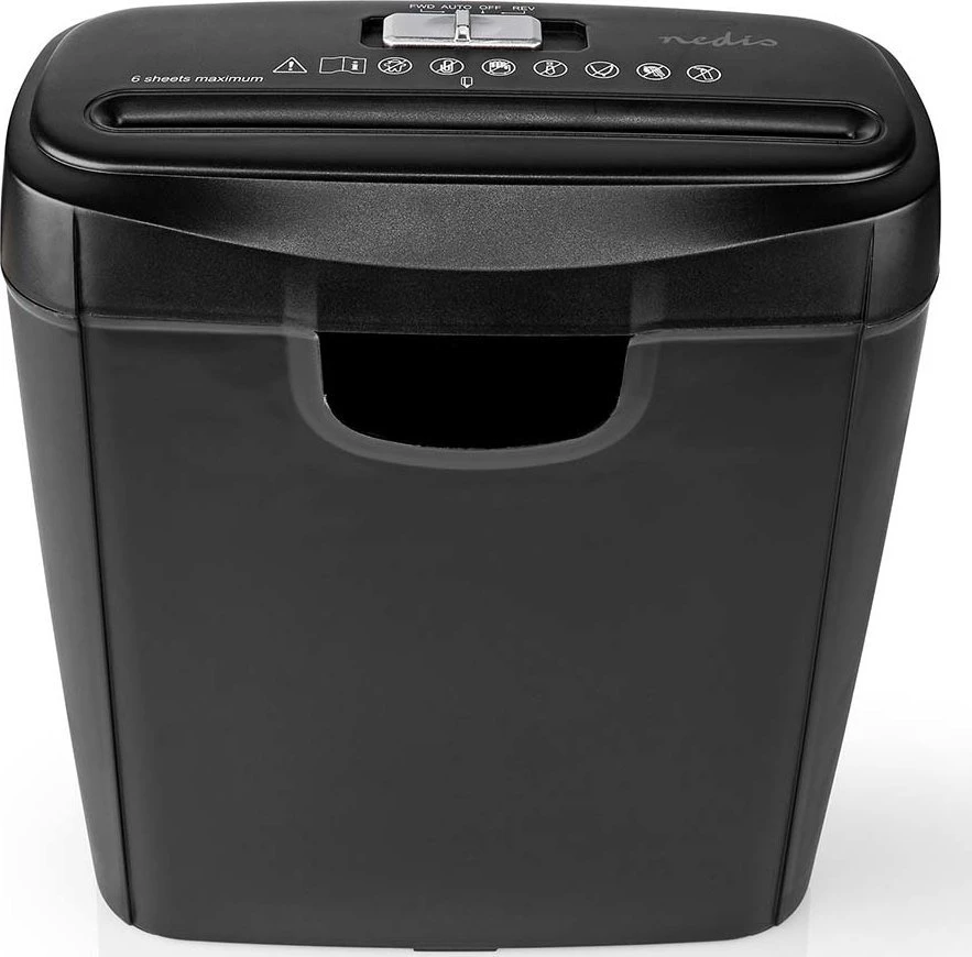NEI Nedis PASH112BKA4 dokumentų naikiklis Smulkinimas juostelėmis 22 cm Juoda