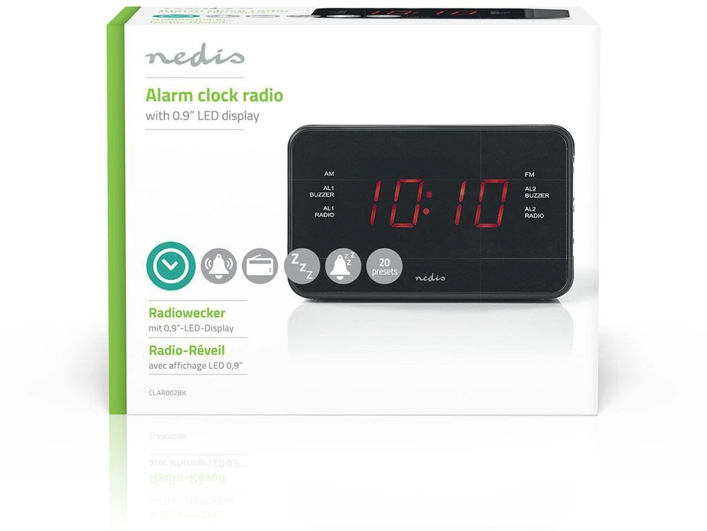 Nedis CLAR002BK skaitmeninis žadintuvo radijas