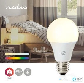 „Nedis SmartLife“ spalvota LED lempa, balta, 6500 K, 60 W, E27, F