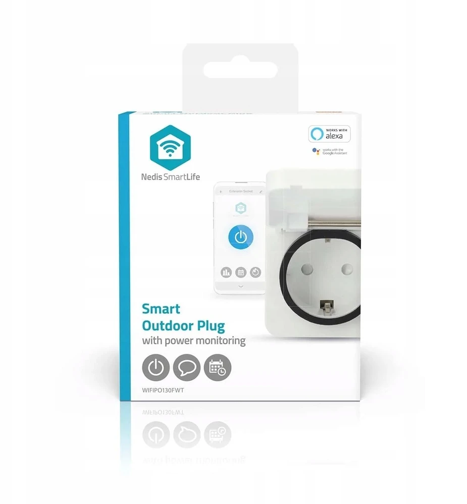 Nedis SmartLife išmanusis kištukas | IP44 | Galios matuoklis | 3680 W | ES kištukas