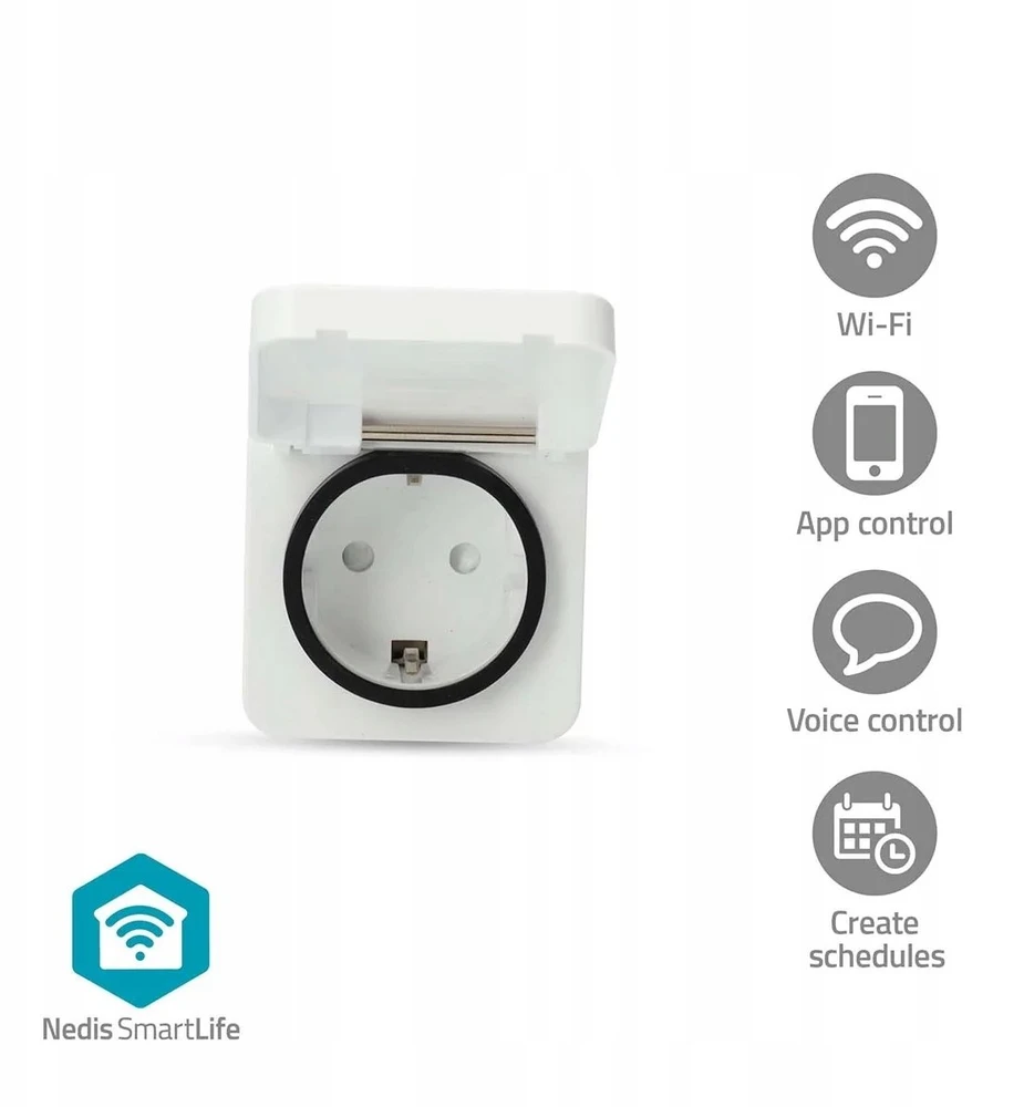 Nedis SmartLife išmanusis kištukas | IP44 | Galios matuoklis | 3680 W | ES kištukas