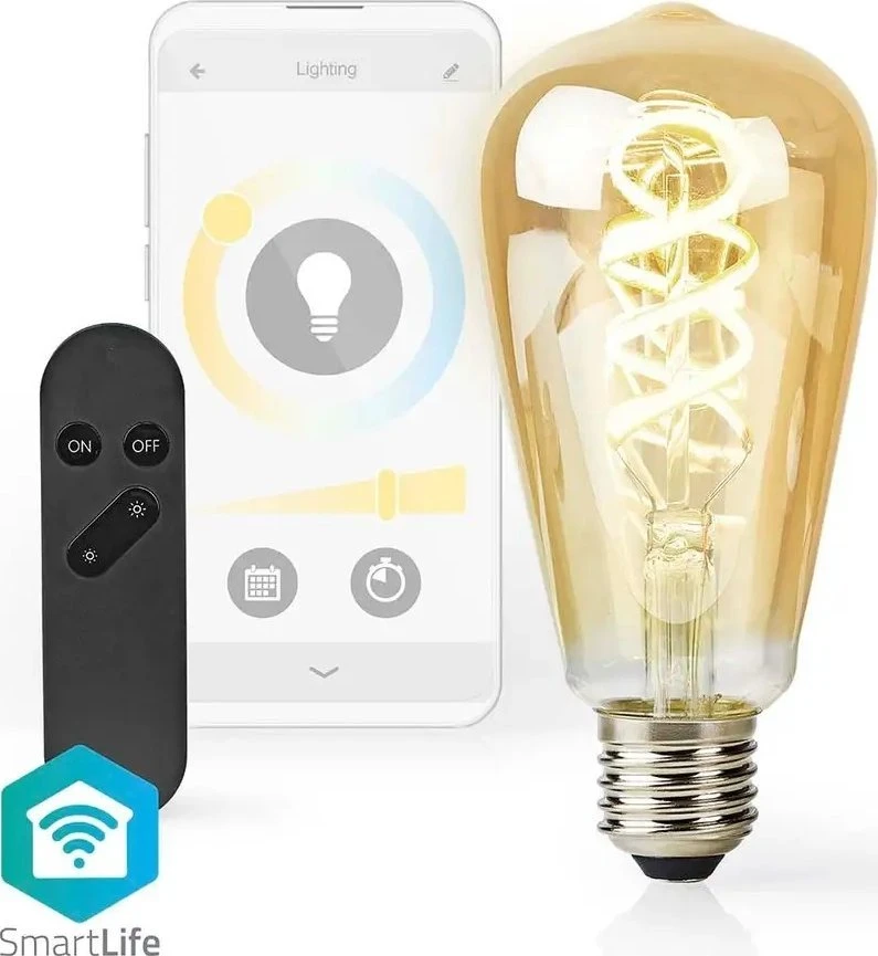 Nedis SmartLife lampa LED Zimna balta, Ciepła balta 4,9 W E27 G