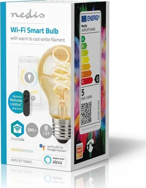 Nedis SmartLife LED lempa Šalta balta, Šiltai balta 4,9 W E27 G