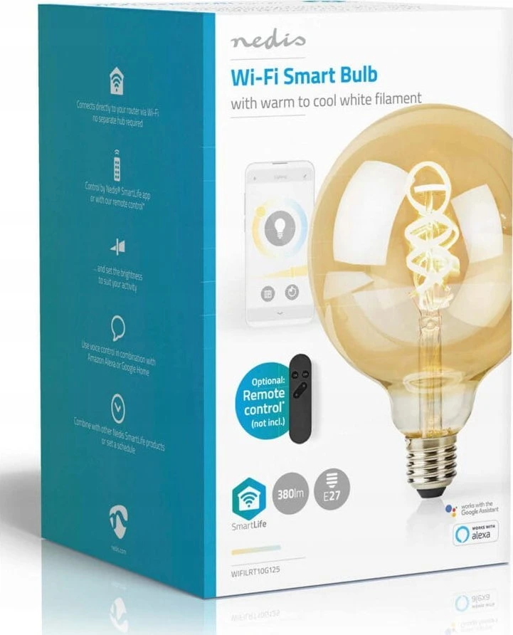 Nedis SmartLife LED lempa Šalta balta, Šiltai balta 4,9 W E27 G