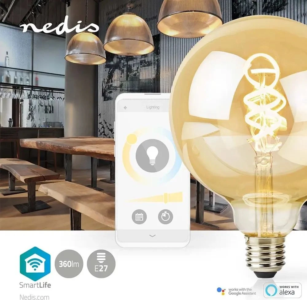 Nedis SmartLife LED lempa Šalta balta, Šiltai balta 4,9 W E27 G