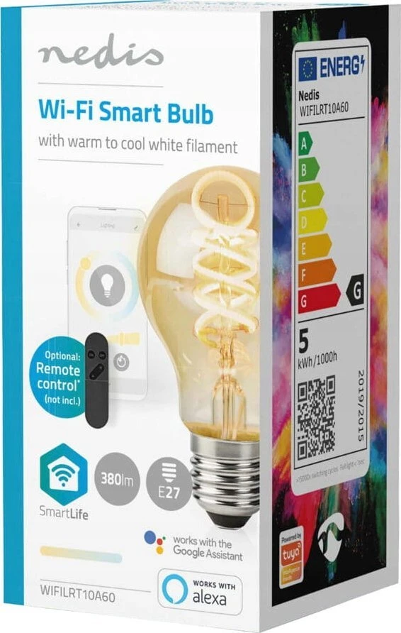 Nedis SmartLife LED lempa Šalta balta, Šiltai balta 4,9 W E27 G