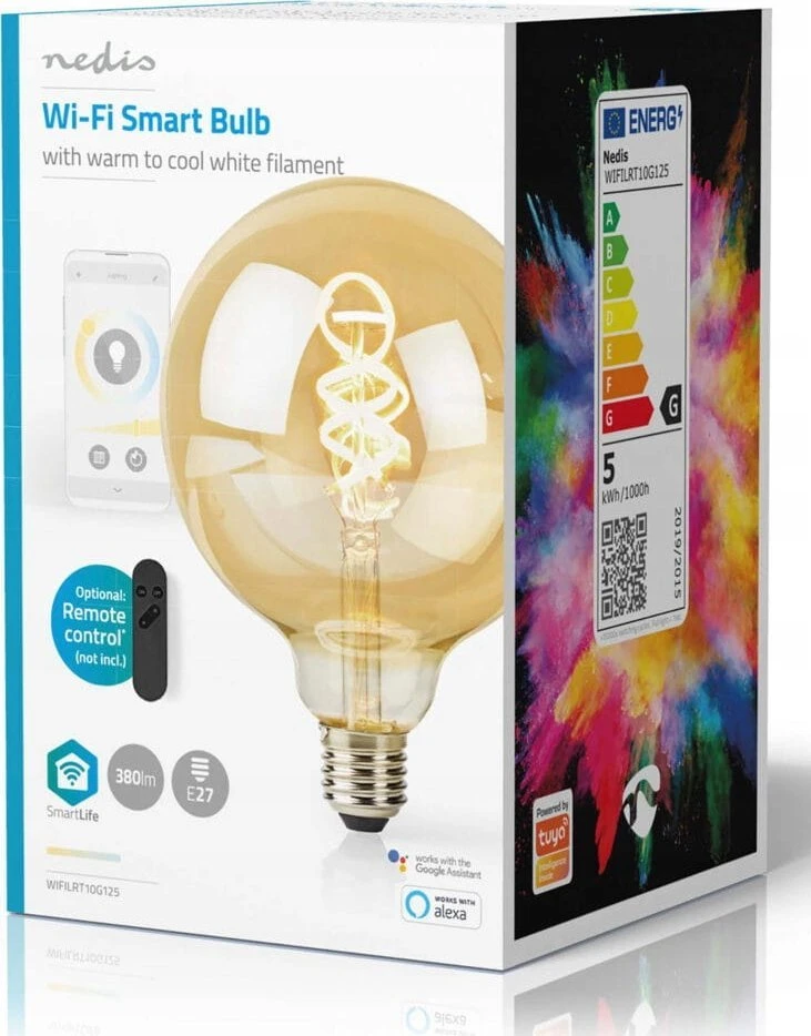 Nedis SmartLife LED lempa Šalta balta, Šiltai balta 4,9 W E27 G