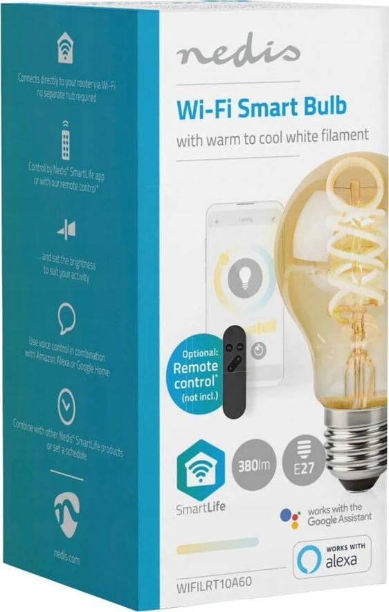Nedis SmartLife LED lempa Šalta balta, Šiltai balta 4,9 W E27 G
