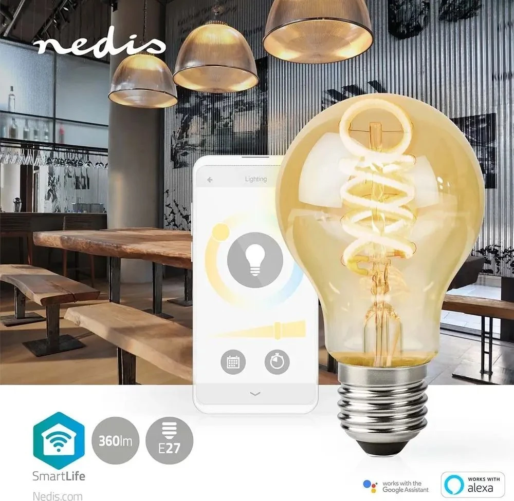 Nedis SmartLife LED lempa Šalta balta, Šiltai balta 4,9 W E27 G