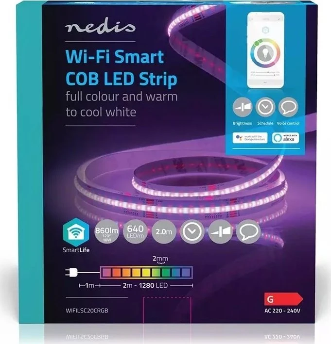 Nedis SmartLife Universali LED juostelė Indoor LED G 2 mm